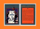 LARRY JOHNSON 1992-93 Fleer NBA Rookie of the Year Autographed Insert card #1