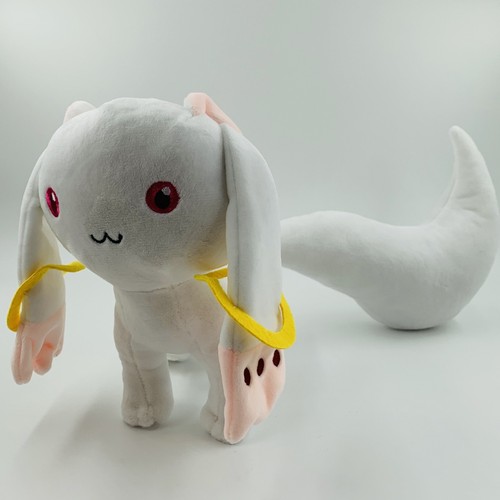 Juguete de peluche suave de 9"" Puella Magi Madoka Magica Magic Kyubey Qbay Cat  - Imagen 2 de 6
