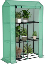 Serra Da Balcone per Orto a 3 Livelli Con Porta a Cerniera Avvolgibile E 8 Fibbi