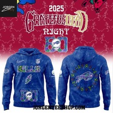 Bills NFL Celebrate Grateful Dead 60th Anniversary 2025 Hoodie 3D Size S-5XL