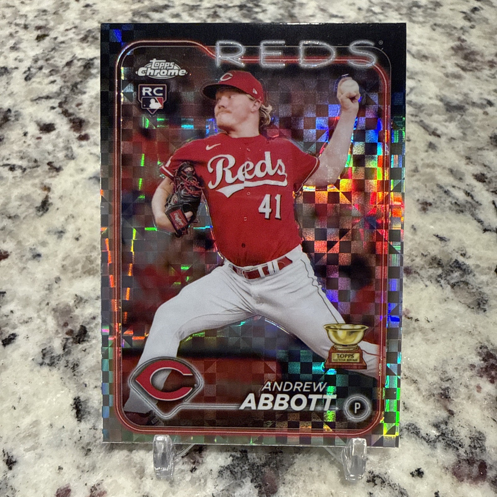 2024 Topps Chrome Andrew Abbott RC X-Fractor Reds Rookie #154 🔥