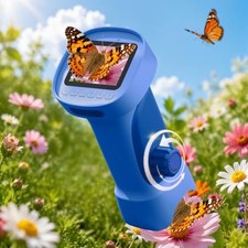 1000X Handheld Digital Microscope for Kids with 2.4" IPS Screen Blue Blue