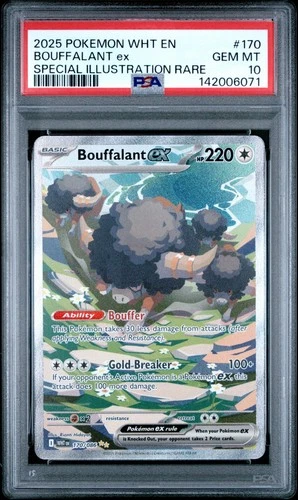 2025 Pokemon White Flare Bouffalant EX Special Illustration Rare #170 PSA 10 GEM