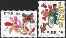 1987 Ireland Sg 656/657 Greetings Stamps. Children's Painings Fine Used