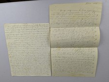 Páginas manuscritas sueltas escritas a mano antiguas 1825 ensayo sobre imaginación