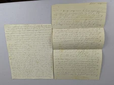 Antique Handwritten Loose Manuscript Pages 1825 Essay On Imagination 