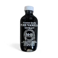 Morton & Bassett Pure Vanilla Extract 4 fl oz – Premium Quality, No Added Sugar