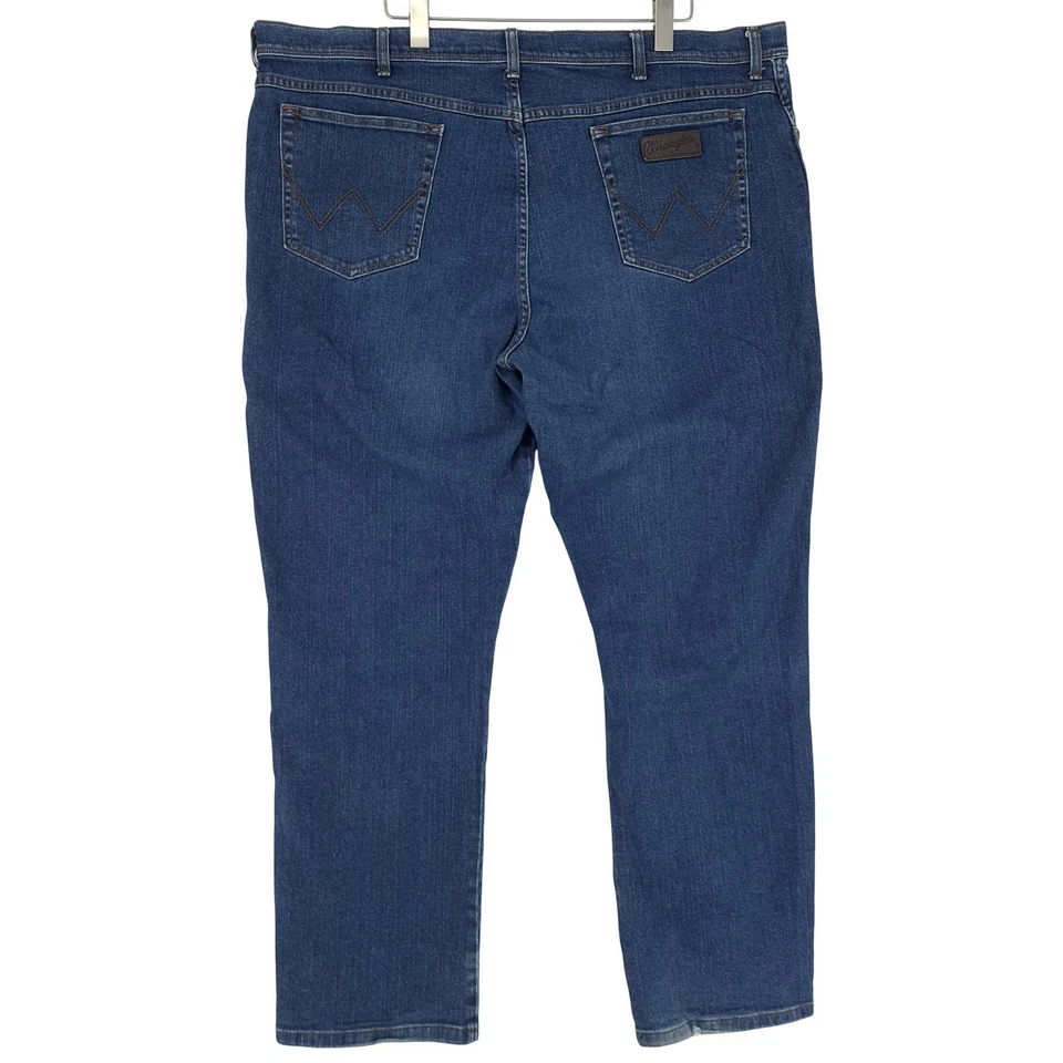 Pantalones de mezclilla Wrangler Texas para hombre elásticos regulares rectos talla T4 W48 L34 Foto 4 de 4