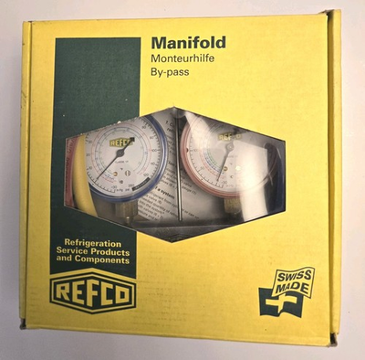 #ad REFCO Refrigeration Gauge Manifold By pass ULTRA 2 6 F R12 #9884436 $119.95