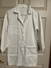 White Womens Lab Coat Size Small Doctor Nurse Pharmacy Medical Tech Laboratory  
