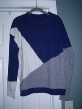 NEW W/O TAG WOMEN'S XL BLUE GRAY PULLOVER SWEATER