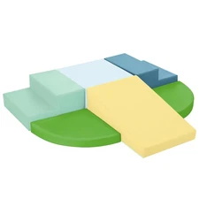 6-Piece Soft PU Leather Toddlers Climbing Toys, Baby Foam Climbing Blocks for...