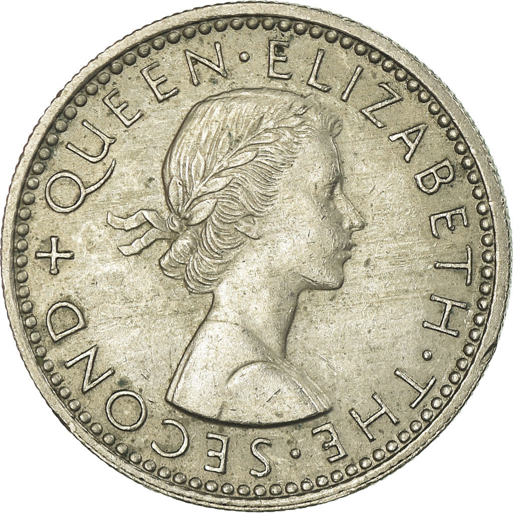 New Zealand Coin 6 Pence | Queen Elizabeth II | Huia Bird | 1953