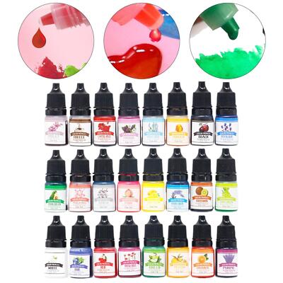 24-teiliges Epoxidharz-Bastelset verschiedene Farben - Pigmente für DIY-Projekte