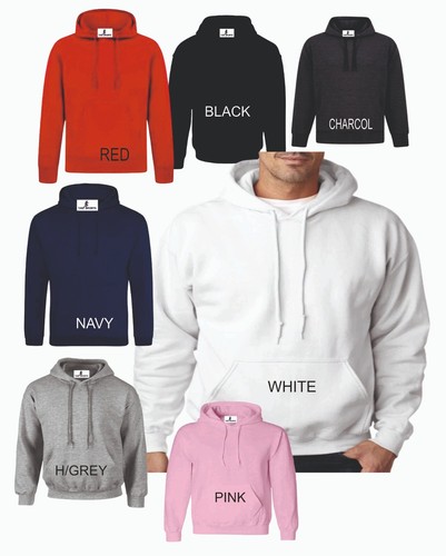 Unisex Heavy Blend Plain Hoody Mens Womens Hooded Sweatshirt Hoodie Top (Jumper)