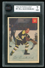 Bill Quackenbush 1954-55 Parkhurst #51 Boston Bruins KSA 7 NM