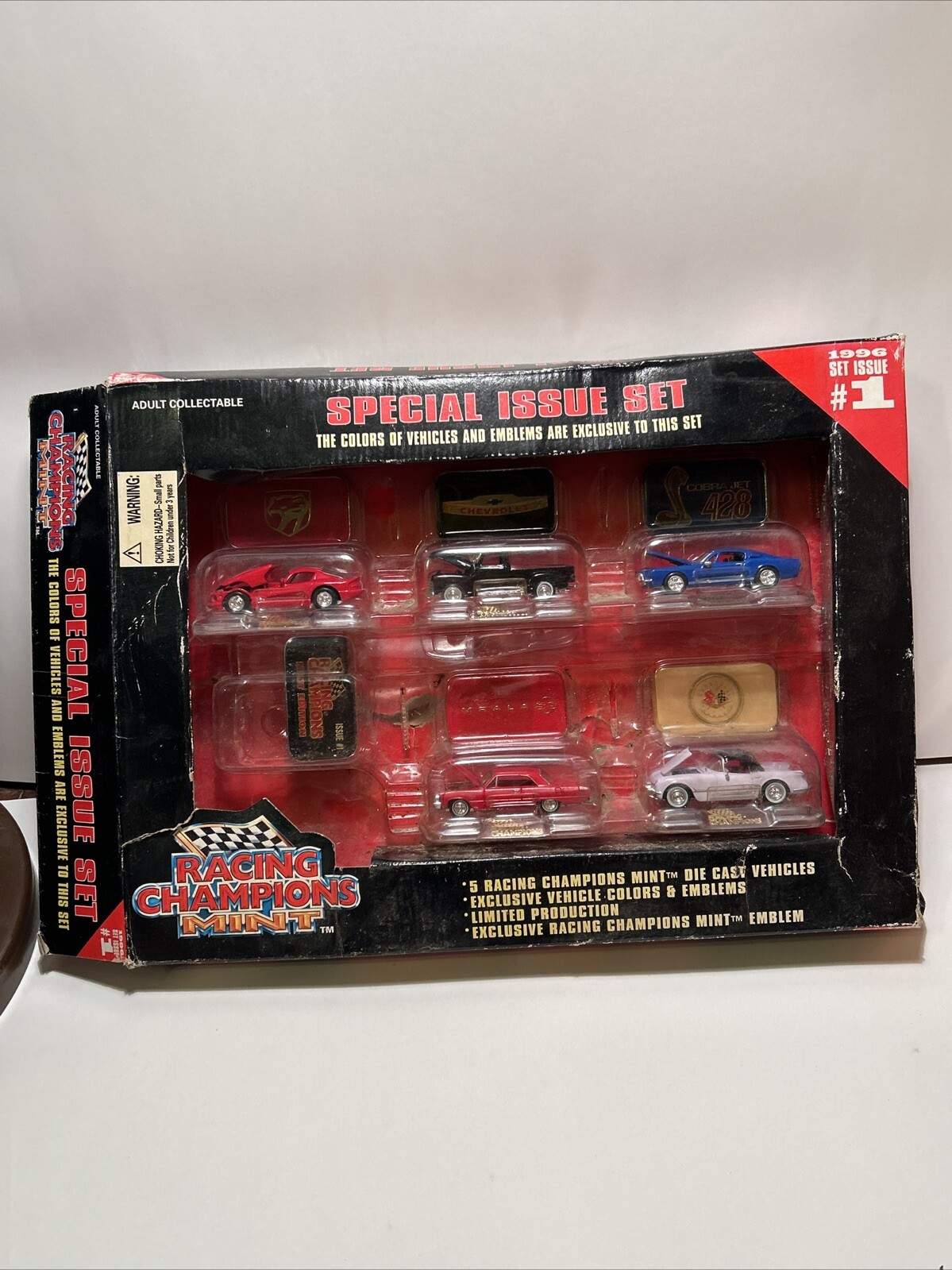 1996 Racing Champions Mint Set Issue #1 5 Car Pack Die Cast *Damaged Package*