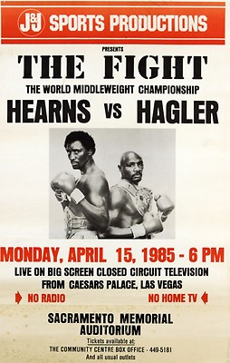 TOMMY HEARNS vs MARVIN HAGLER 8X10 PHOTO BOXING POSTER PICTURE