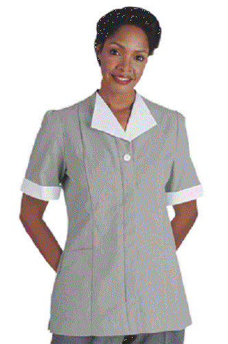 $35 NWT EDWARDS GREY JR CORD HIDDEN PLACKET HOUSEKEEPING TUNIC SIZE 28-30 - Picture 1 of 2