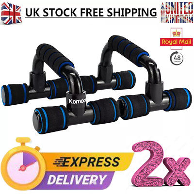 2x Liegestützstangen Press Ups Griffe Ständer Paar Home Gym Training Workout Schaumstoffstangen