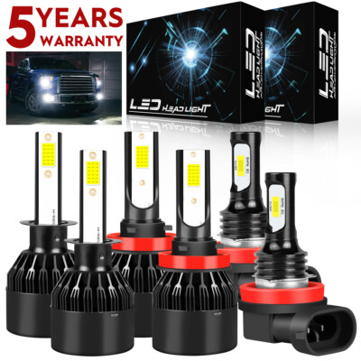 For Kia Optima 2011-2013 6000K LED Headlights High Low Beam + Fog Light Bulbs C9