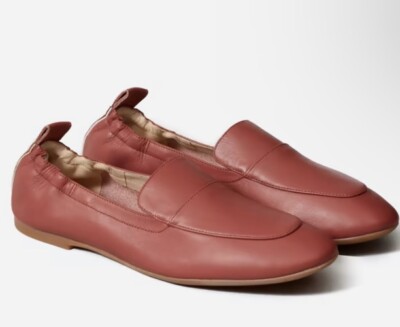 Everlane Italian Leather Driving Loafers Dark Rose The Day Loafer