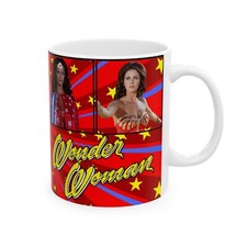 Wonder Woman Ceramic Mug 11oz, Lynda Carter, Wonder Woman TV Show, TV Fan Gift