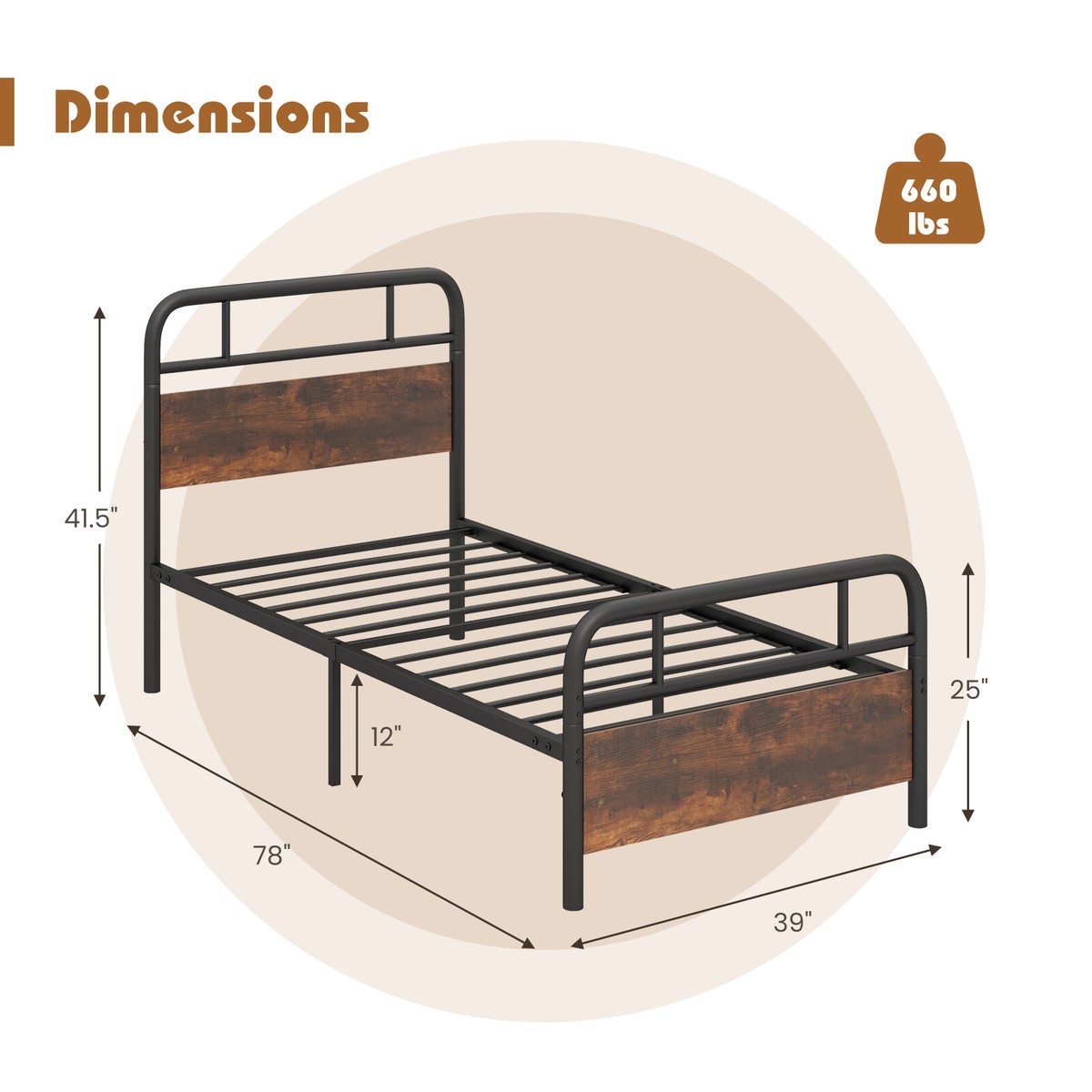 Dimensions Of A Twin Bed Frame
