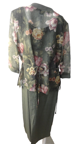 K Studio 2-Piece Dress with Jacket Olive & Rose Dress size 18 ~ NWT $100 - Picture 4 of 6