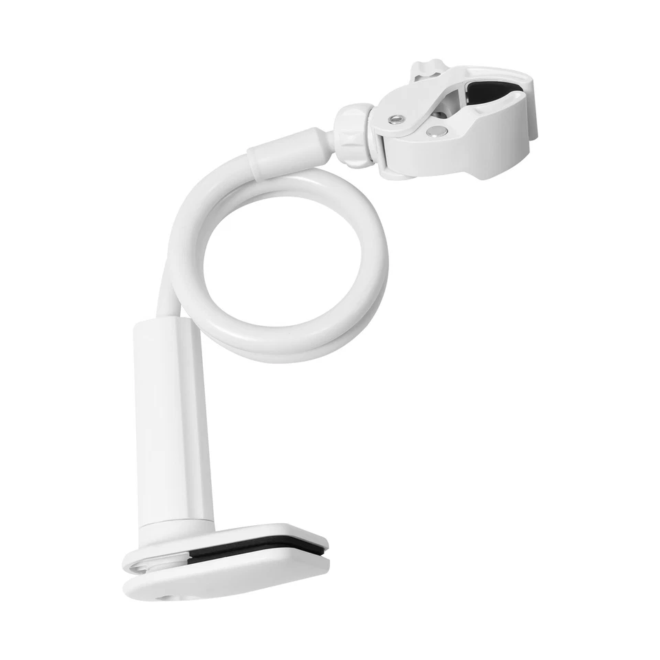 360 Degree Rotating Hair Dryer Stand Adjustable Stand Holder Hands-Free White - Image 4 of 4