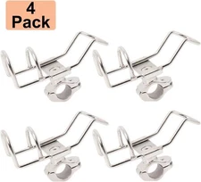 4Pcs Stainless Steel Boat Fishing Rod Holder Clamp on for Rails 7/8'' to 1''