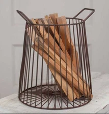 Metal 9”H Farmhouse Basket