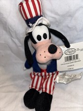 Walt Disney Uncle Sam Goofy Bean Bag Plush W/ Tag