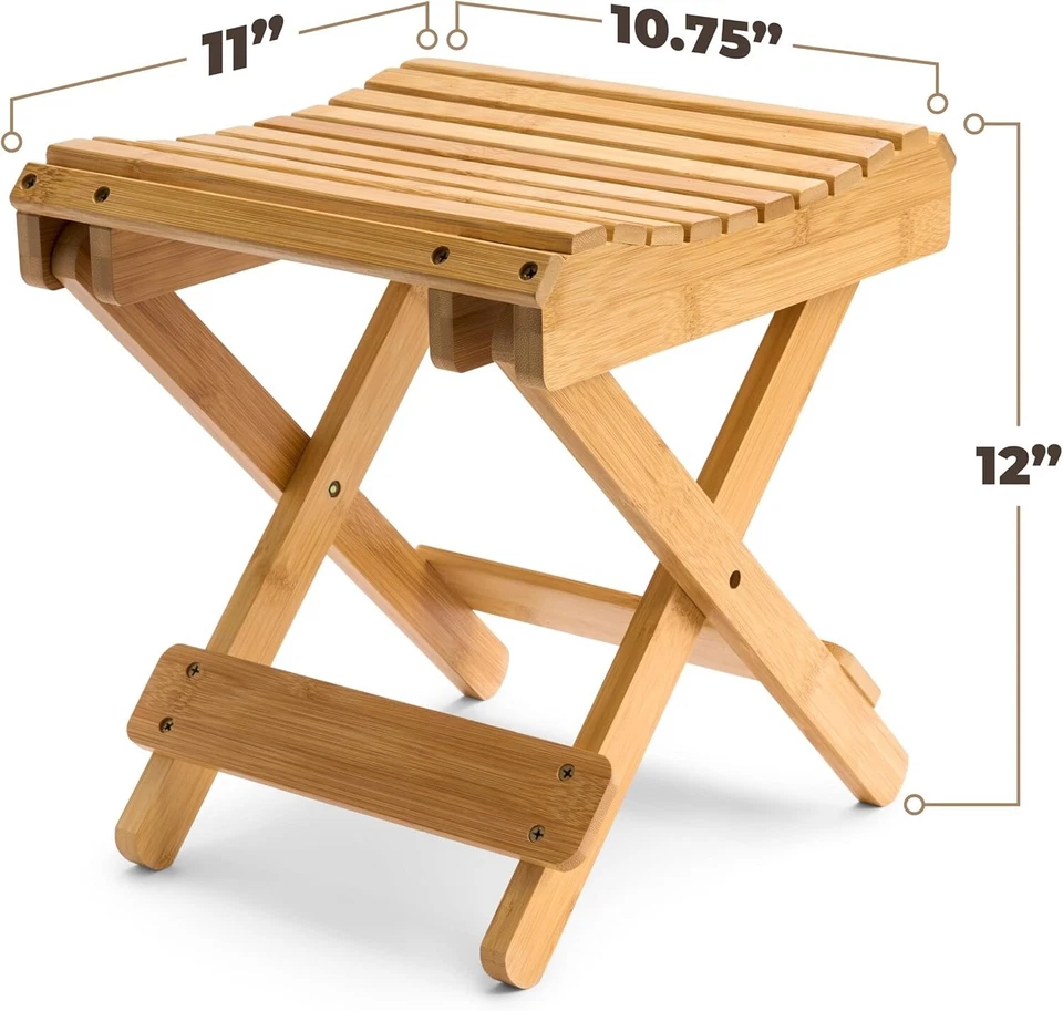 Compact Eco-Friendly Folding Step Stool for Shower & Bath - 130 lb Capacity - Image 4 of 4