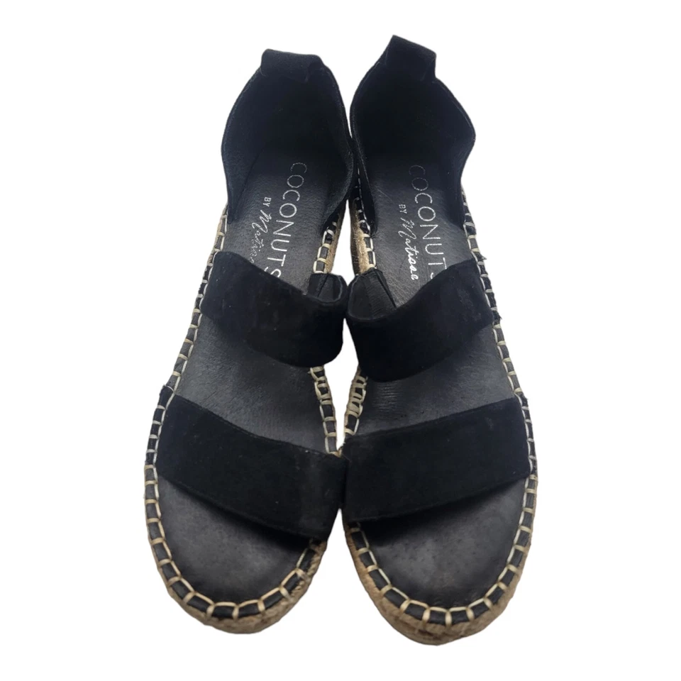 Zapatos Coconuts By Matisse para mujer 8,5 negros sola plataforma cuña sandalias vacaciones Foto 4 de 4