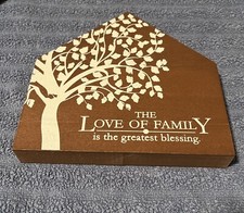 The Love of Family is the Greatest Blessing Wood Wall Sign Home Decor