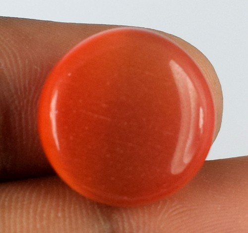 18,95 Karat orange Katzenauge loser Edelstein natürlicher runder Cabochon zertifiziert B63751 - Bild 3 von 5
