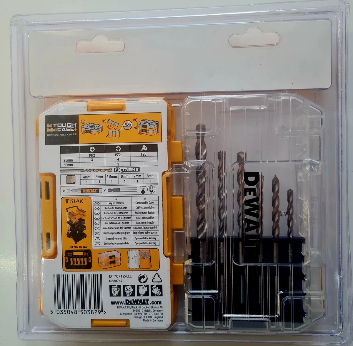 Dewalt DT70712 19 Piece EXTREME 2 Masonry Drill Bit Set - Fits 