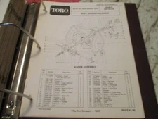 Toro 3521 38035 snow thrower blower Parts Catalog Manual 1987