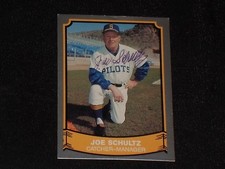 JOE SCHULTZ 1989 PACIFIC LEGENDS SIGNED AUTOGRAPHED CARD #162 SEATTLE PILOTS