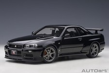 Model Car Nissan Skyline GT-R R34 V-Spec II car diecast Black AutoArt 77407 1:18