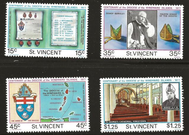 St Vincent Scott #495-98 Singles 1977 Complete Set FVF MNH
