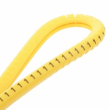 NUMBER 1 Cable Markers EC Type x25 Bundle 3mm - 4.2mm Organizer Yellow Flex New