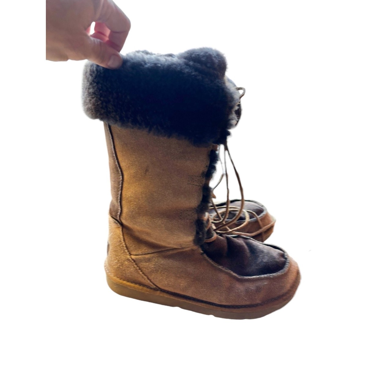 Vintage UGG Australia Brown Shearling Sheepskin Boots Womens