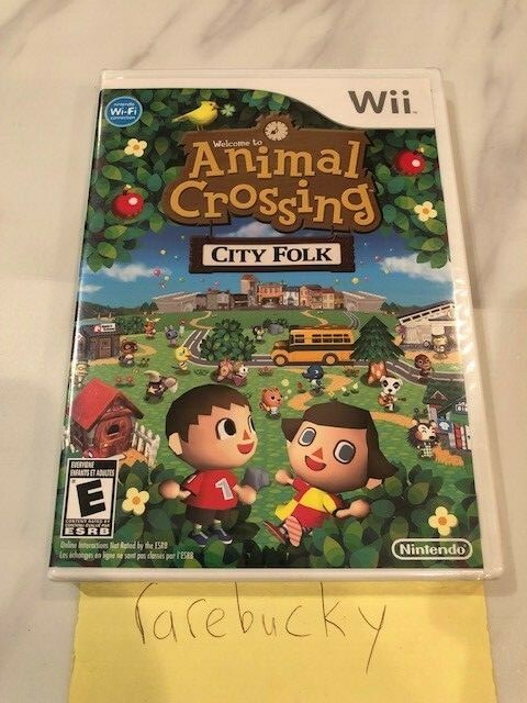 Animal Crossing City Folk (Nintendo Wii) NEW SEALED FIRST PRINT, NEAR-MINT  RARE!