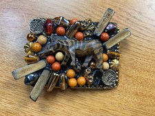 Vintage Striped Hyena Fashion Belt Buckle