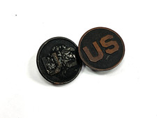 Antique Pair (2) US Army WW1 WW2 Uniform Button pin shirt coat belt pants
