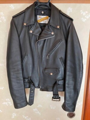 Schott Perfecto レザー ライダース 38 Schott Perfecto Double Leather Riders Jacket Size 38 Made in USA