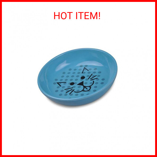 Van Ness Pets EcoWare WhiskerFriendly Cat Bowl, Wide Dish Cat Dish, 8