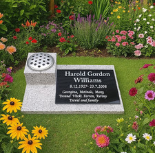 Memorial Flat Gravestone Granite Cemetery Headstone Personalised Grave Plaque